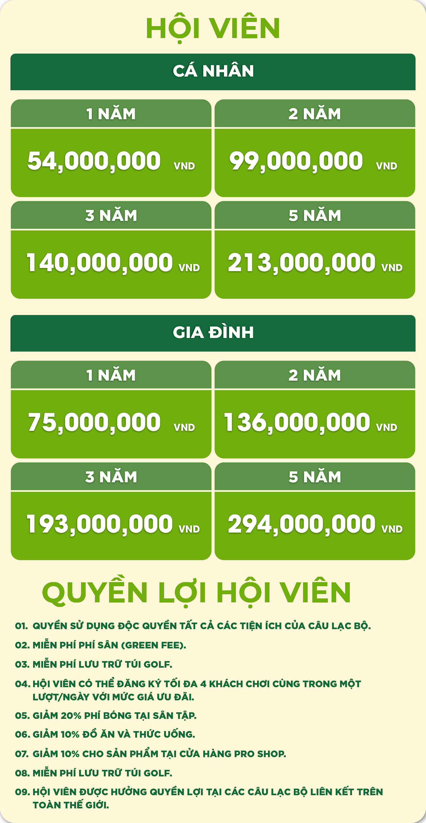 Hội Viên Sân Golf