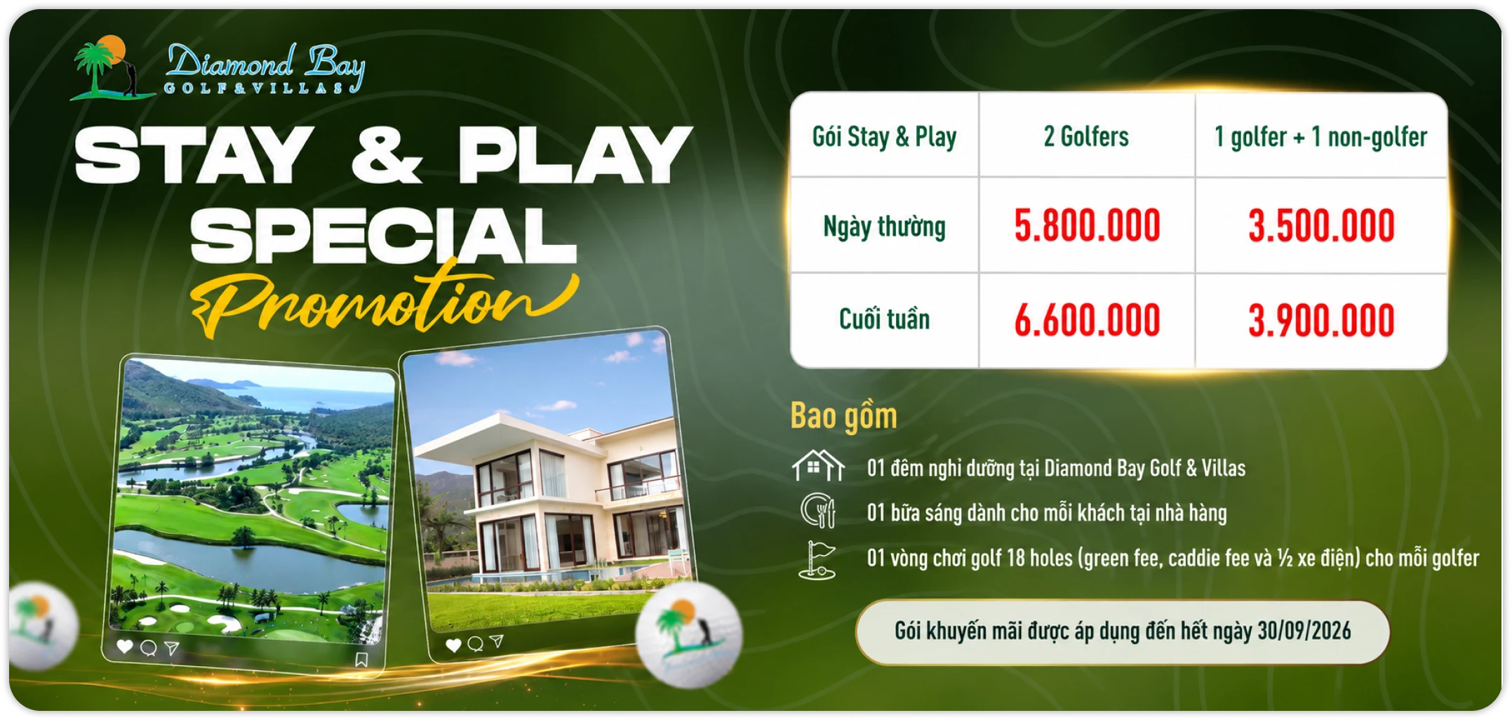 Diamond Bay Golf & Villas Promotion