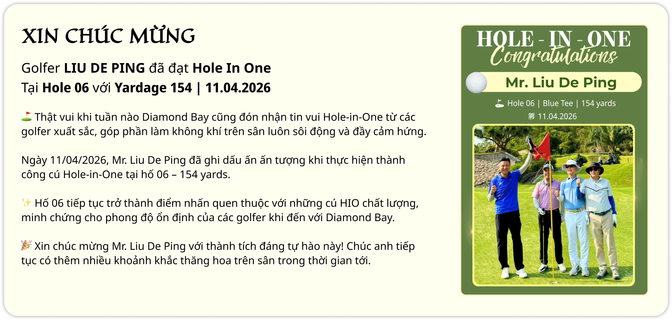 Diamond Bay Golf & Villas Promotion