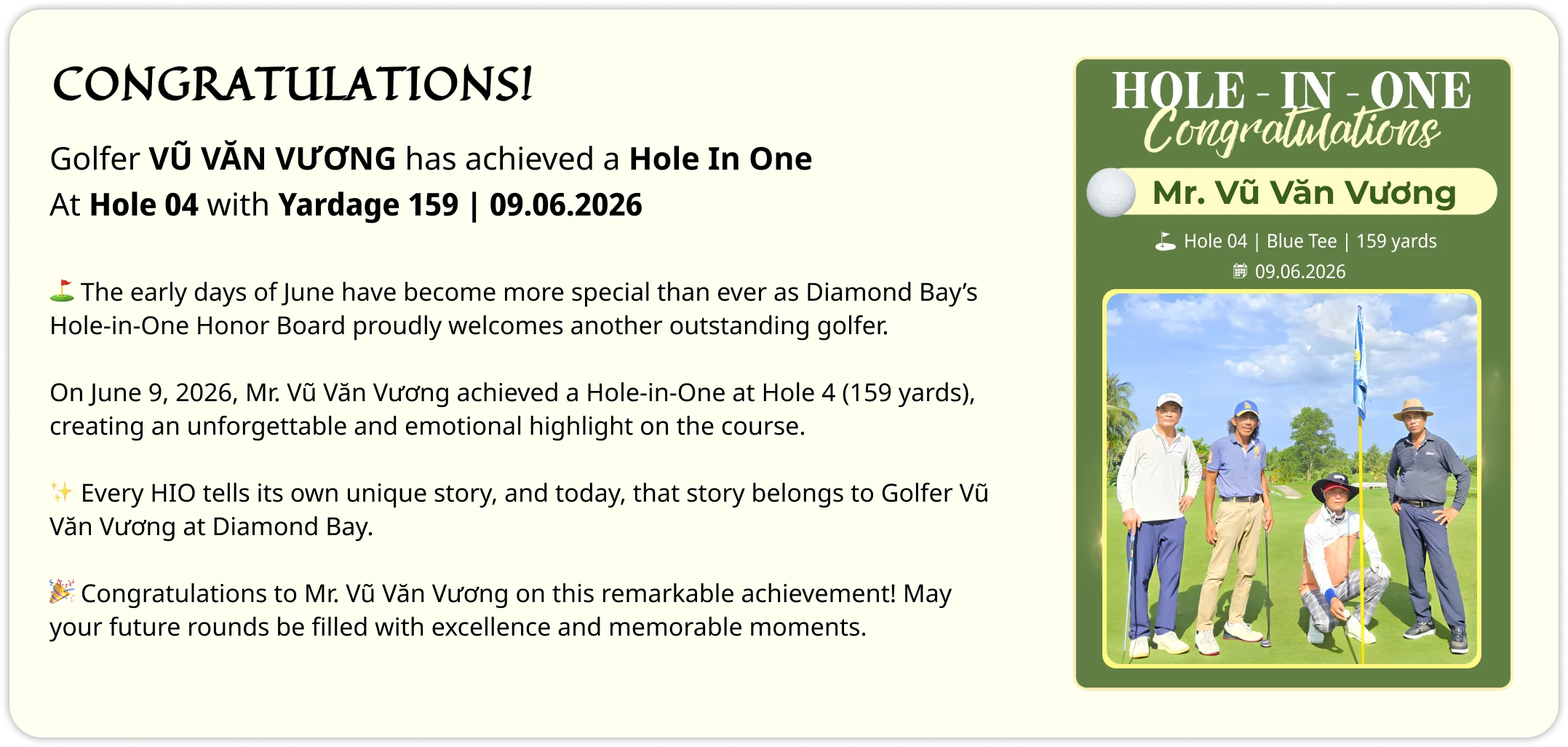 Diamond Bay Golf & Villas Promotion