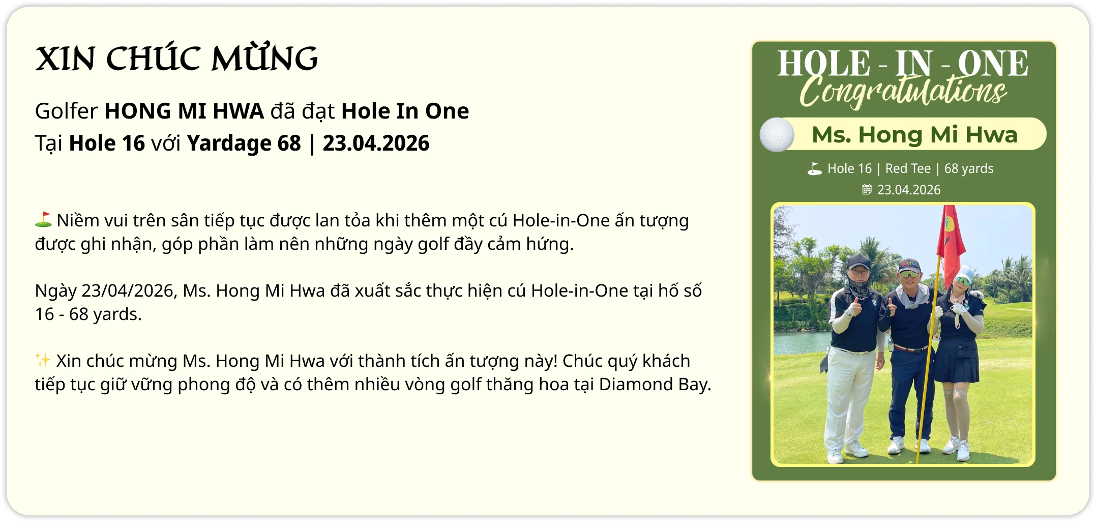 Diamond Bay Golf & Villas Promotion
